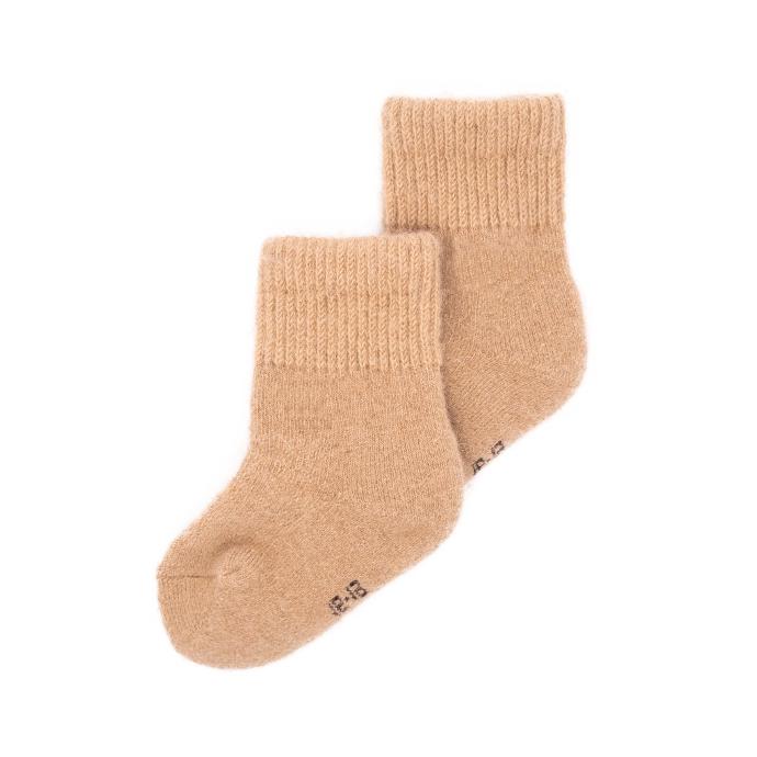 Beige Wollsocken für Kinder