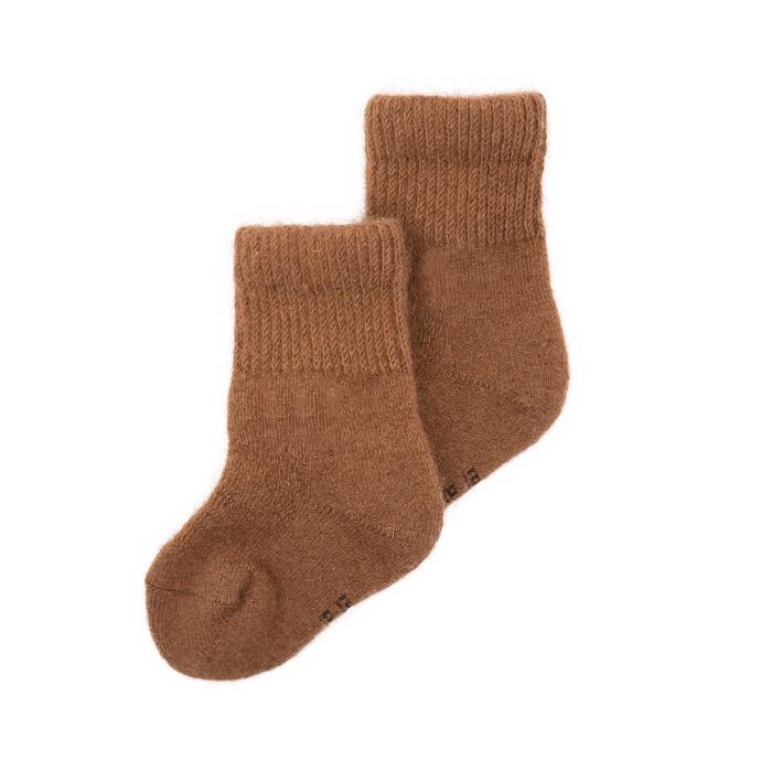 brown woollen socks for children