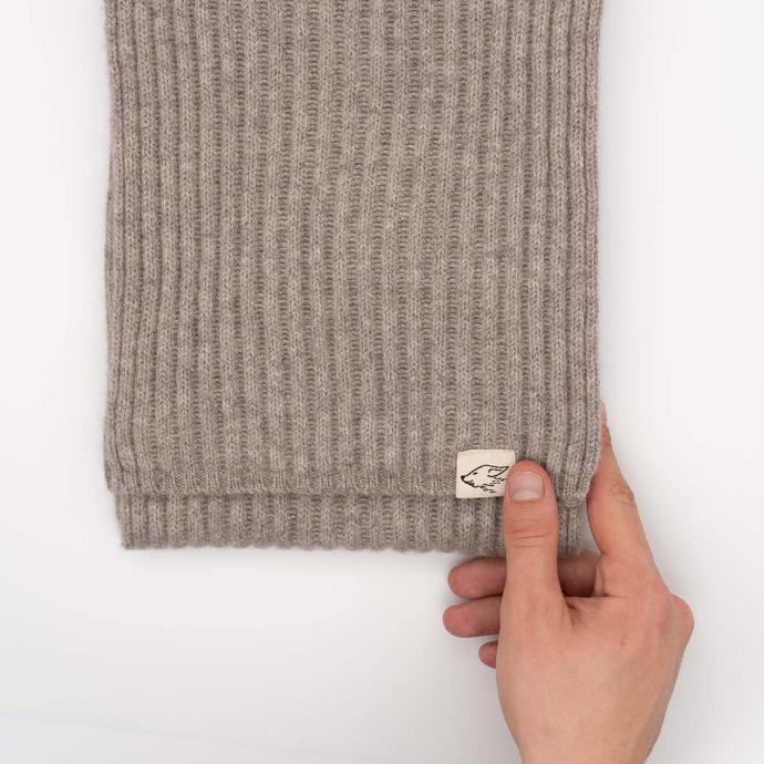 Hand felt yak wool scarf in grey
