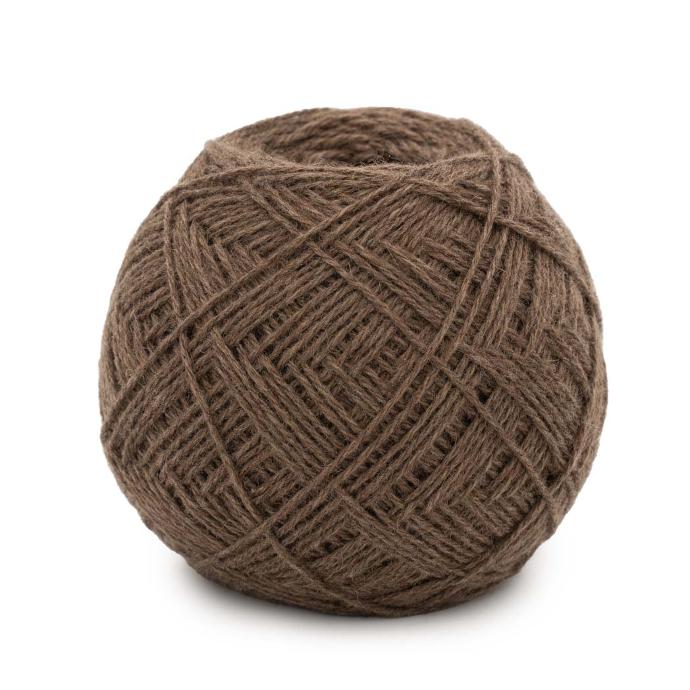 Knitting yarn made from brown yak wool