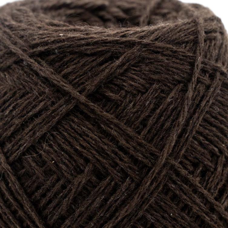 Close-up of grey yak hair knitting wool