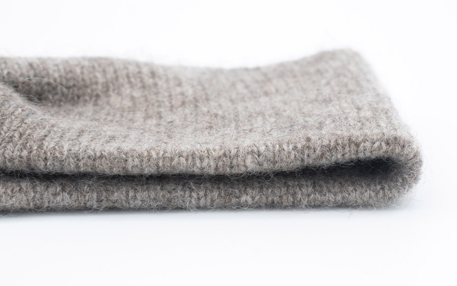 Stirnband aus Yakwolle, hellgrau