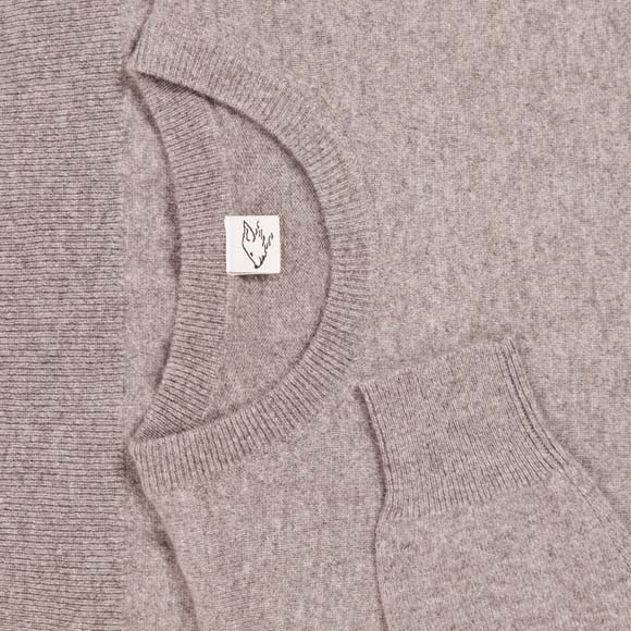 Pullover aus Yakwolle, hellgrau