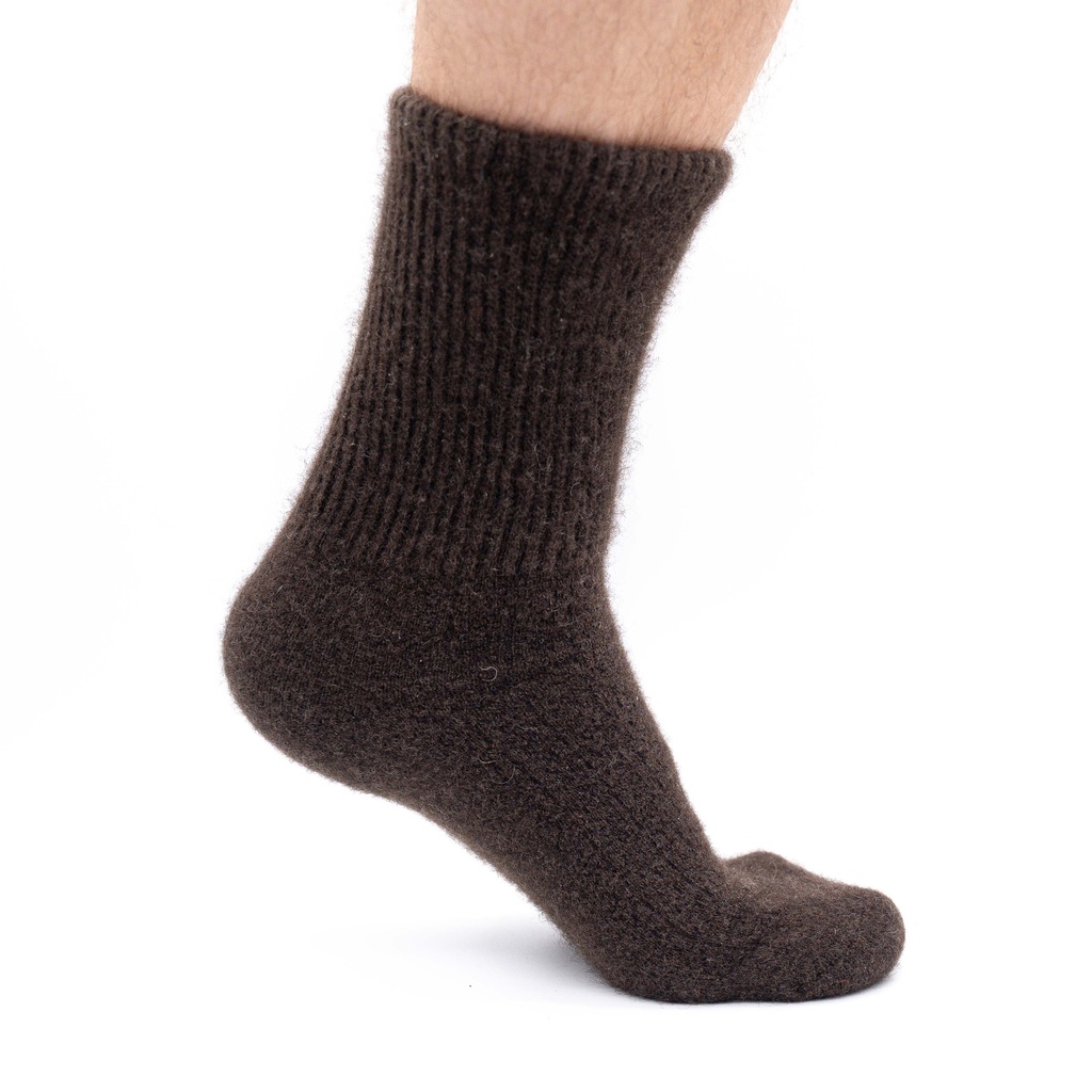 Socken aus Yakwolle, dunkelbraun (NEU)