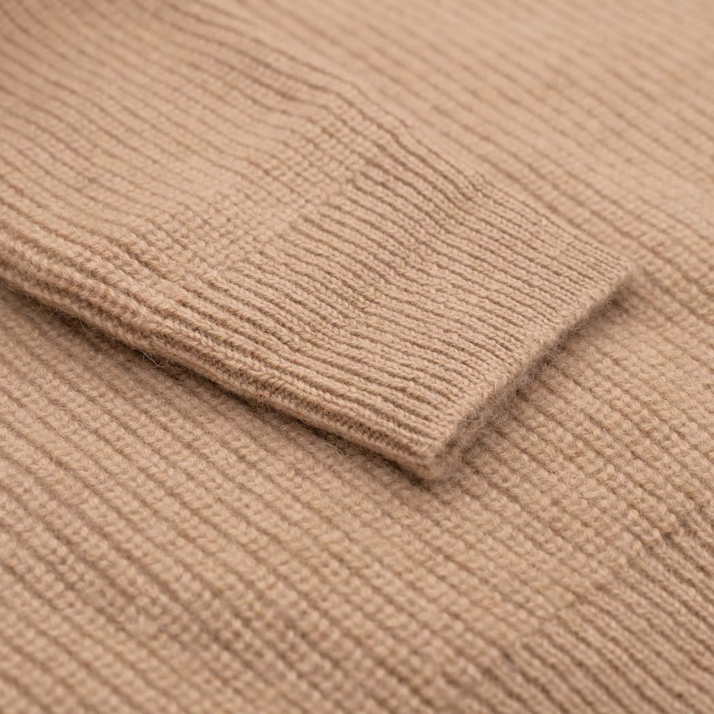 Rollkragenpullover aus Kamelwolle, beige