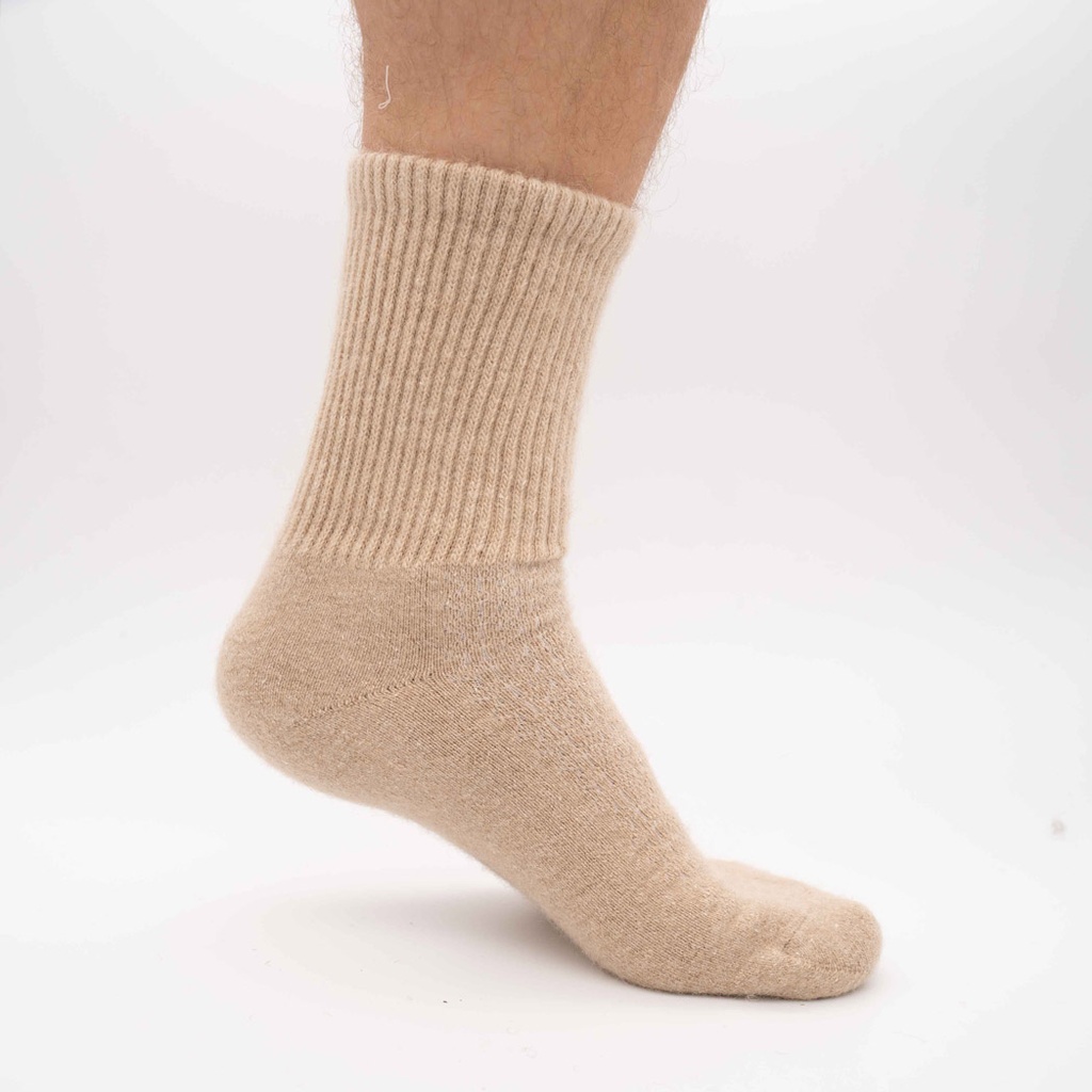 Socken aus Kamelwolle, beige