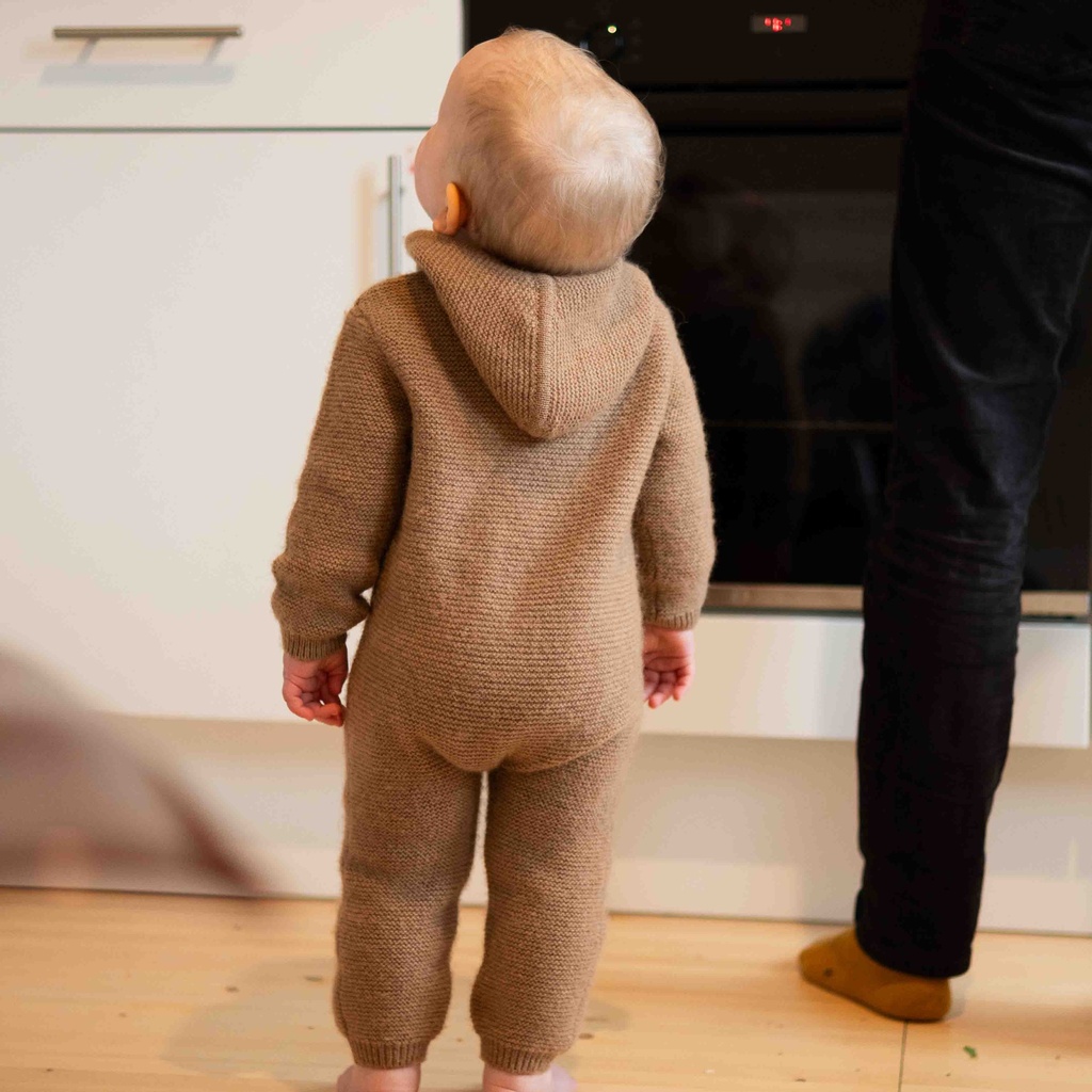 Baby-Overall aus Kamelwolle, braun