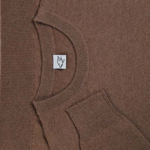 Pullover aus Yakwolle, dunkelbraun