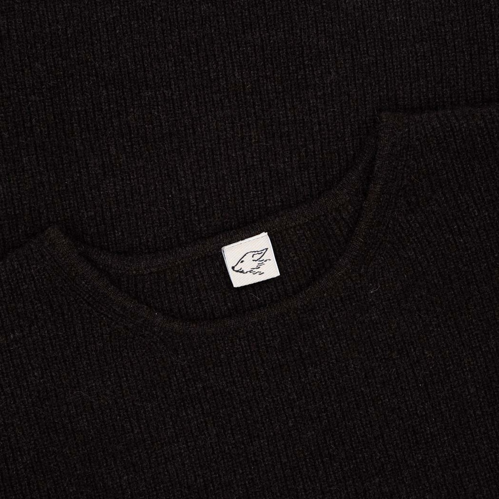 Loose Fit Pullover aus Yakwolle, dunkelbraun