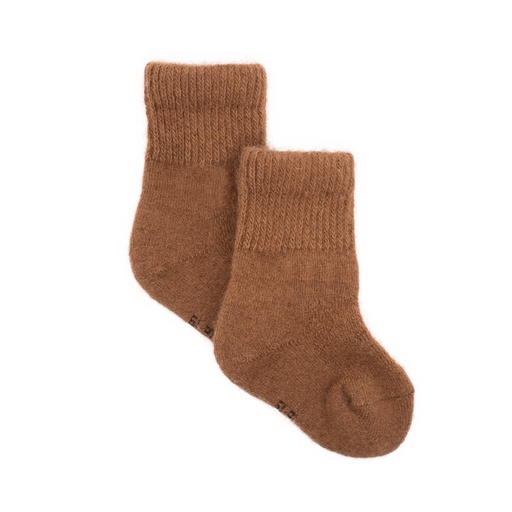 Children's socks made of camel wool, brown (15-19)