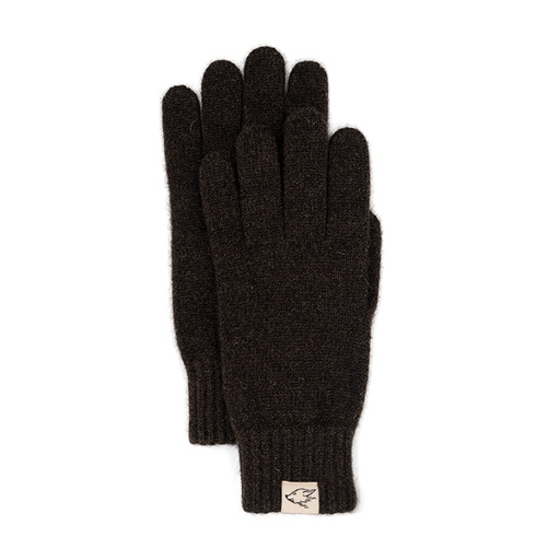 Gloves made of yak wool, dark brown (S)