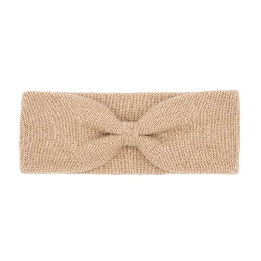 Headband made of camel wool (Bow design), beige
