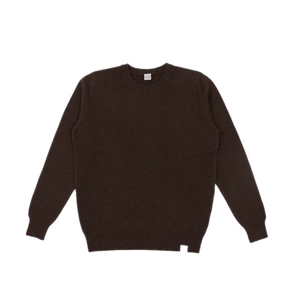 Slim Fit Pullover aus Yakwolle, dunkelbraun (S)