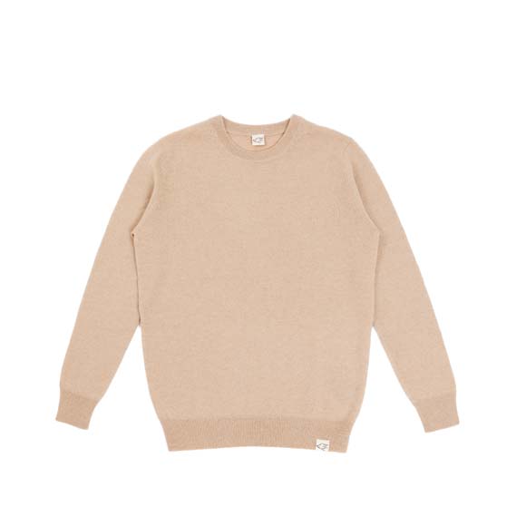 Slim Fit Pullover aus Kamelwolle, beige (S)