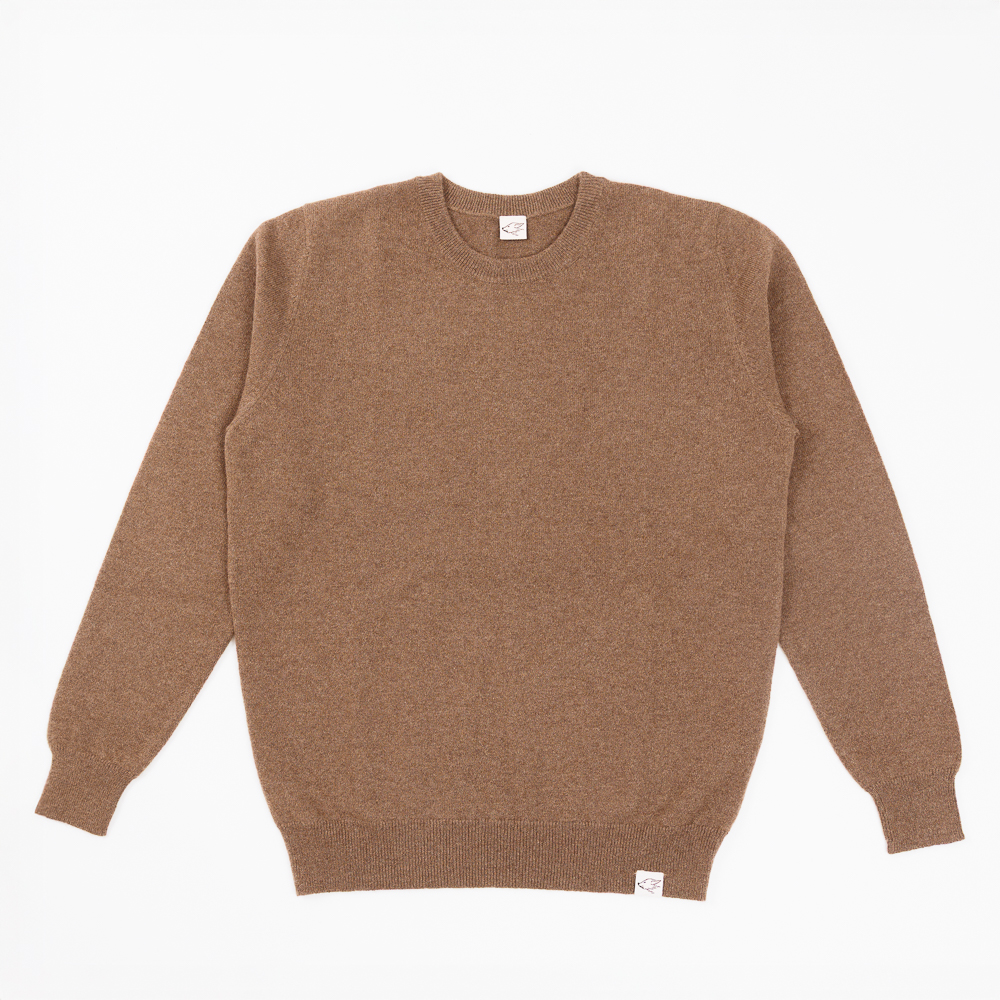 Slim Fit Pullover aus Kamelwolle, braun (S)