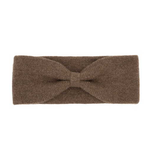 Headband made of yak wool (Bow design), yak-brown