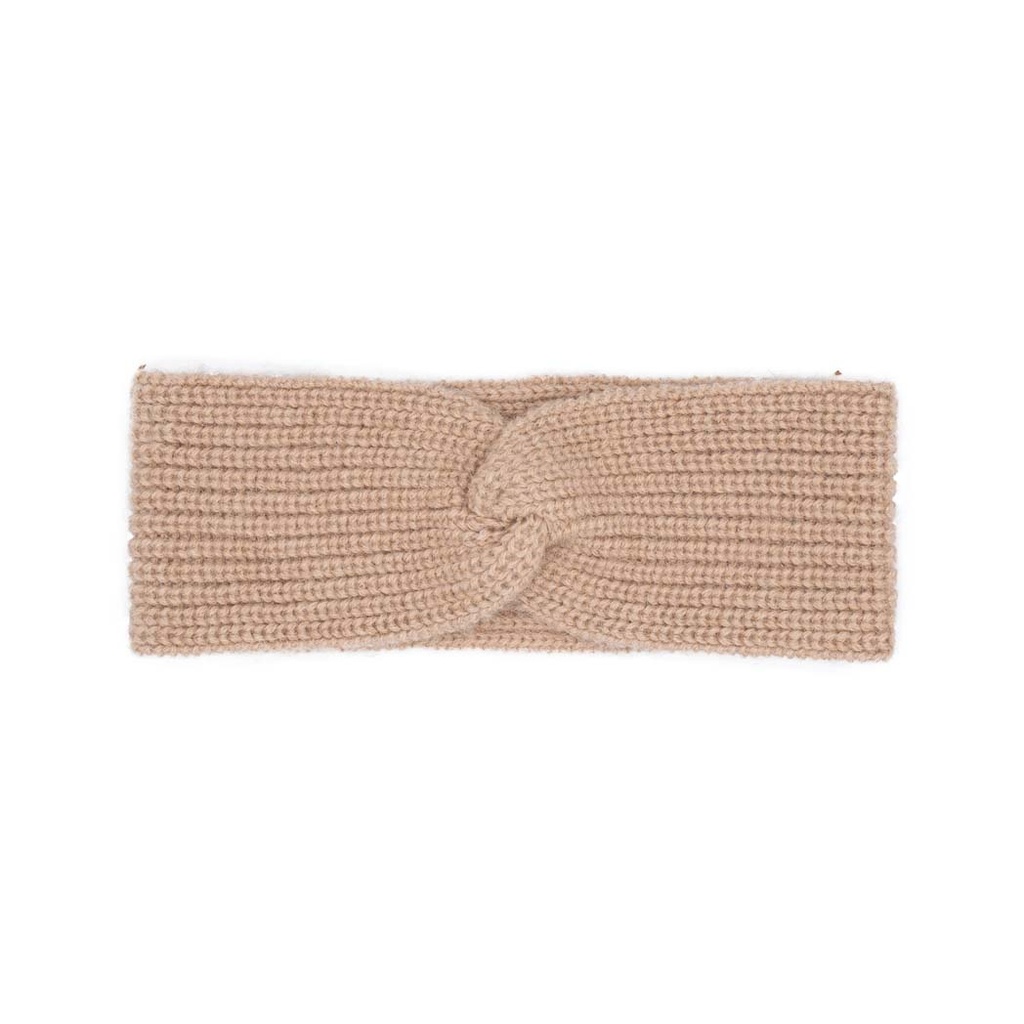 Stirnband aus Kamelwolle (Knoten Design), beige