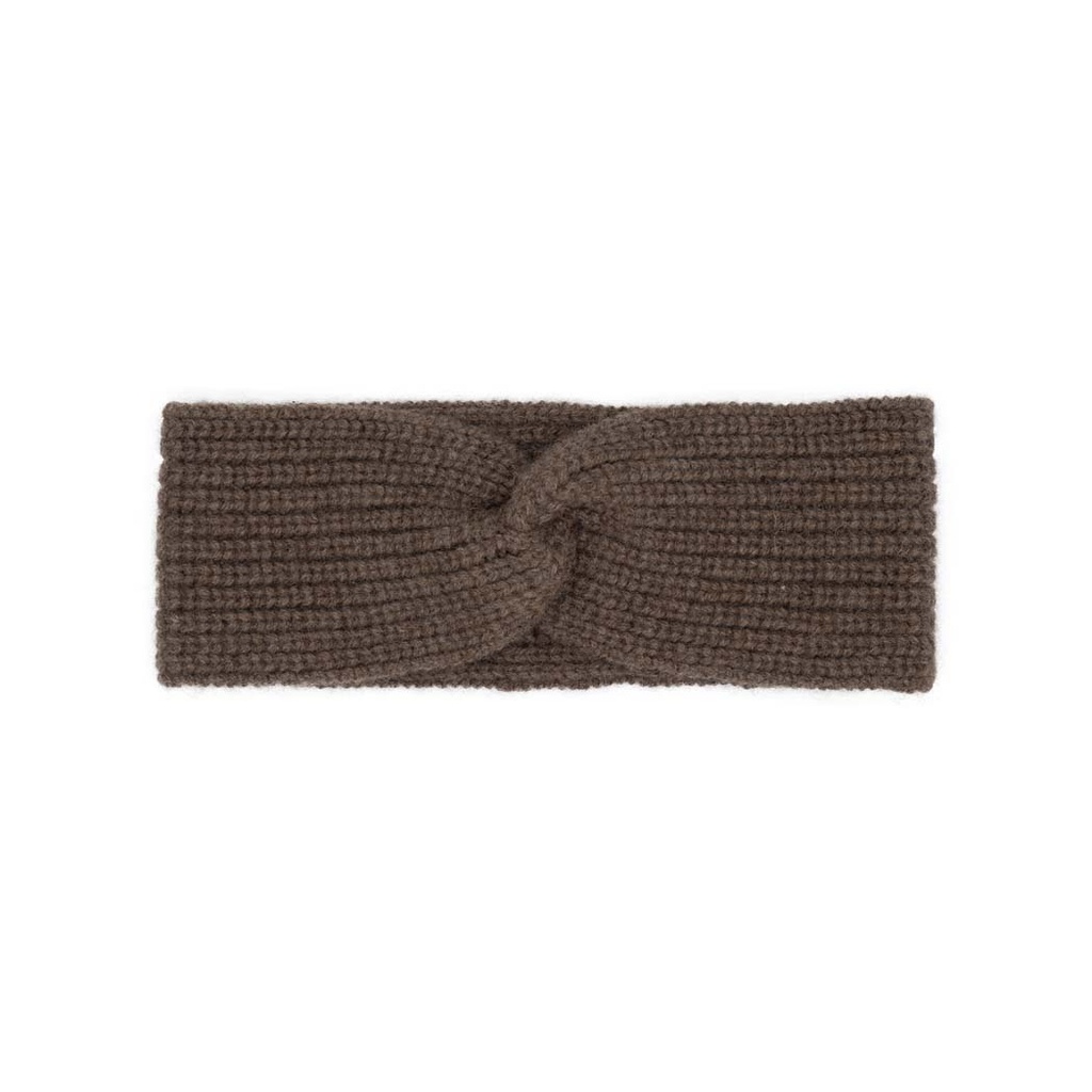 Stirnband aus Yakwolle (Knoten Design), yakbraun