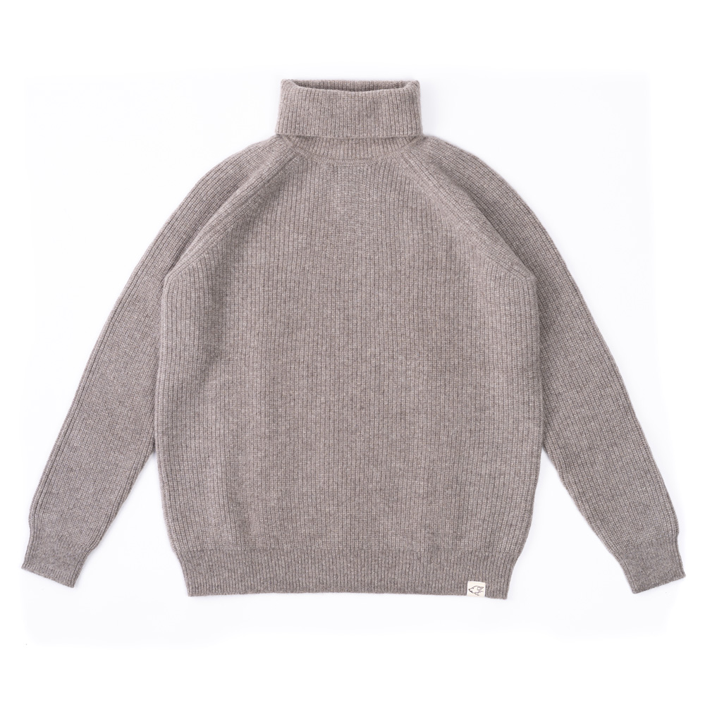 Turtleneck sweater made of yak wool, grey