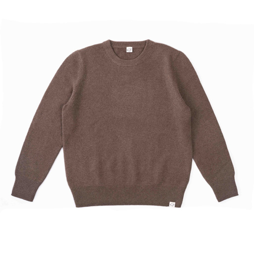 Crew-neck Sweater made from yak wool, yak brown (XS)