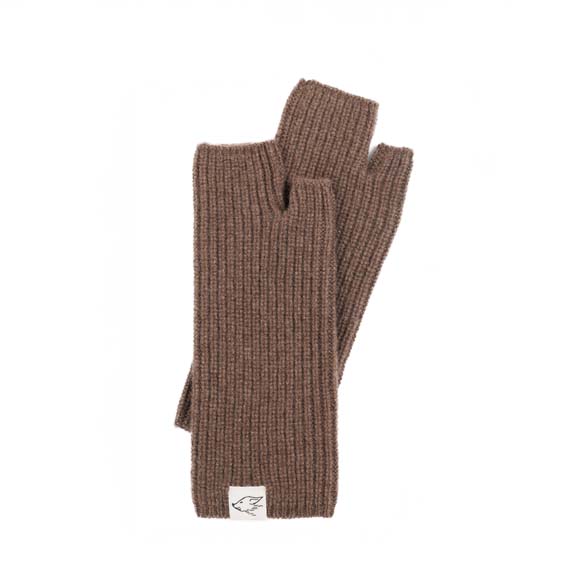 Wrist warmers made of yak wool, yak brown