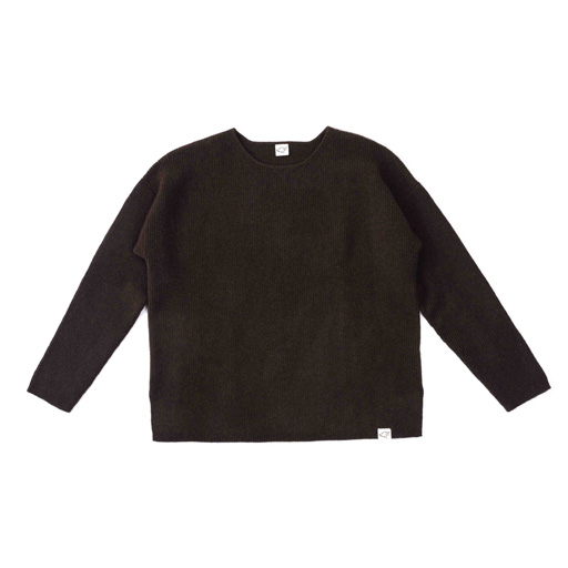 Loose fit pullover made of yak wool, dark brown (XS)