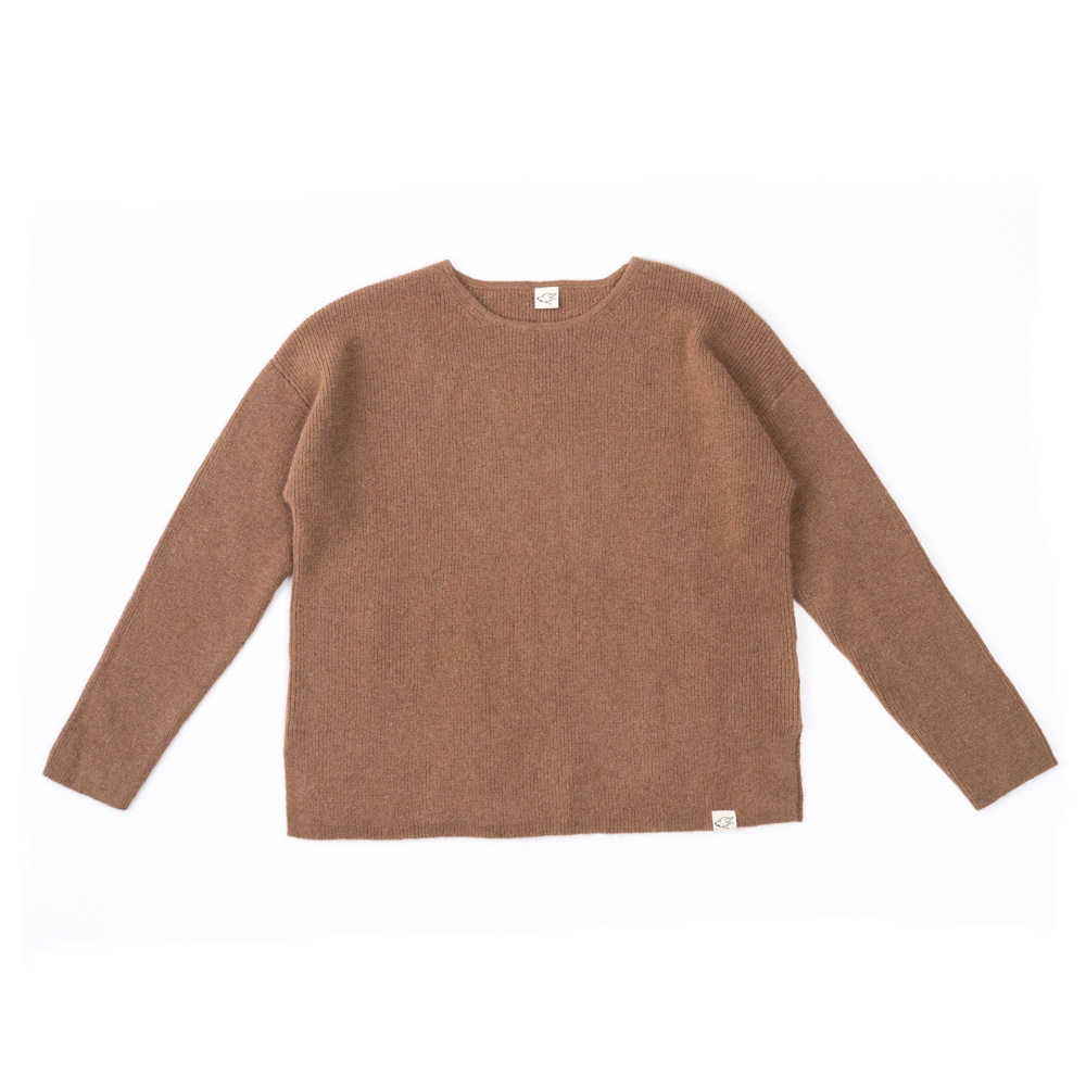Loose Fit Pullover aus Kamelwolle, braun