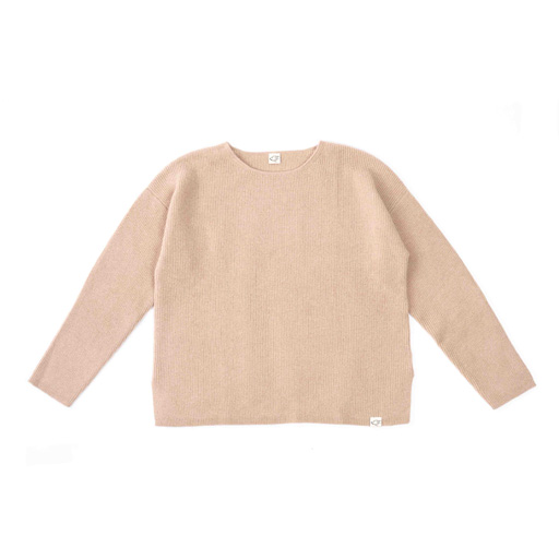 Loose fit pullover made of camel wool, beige