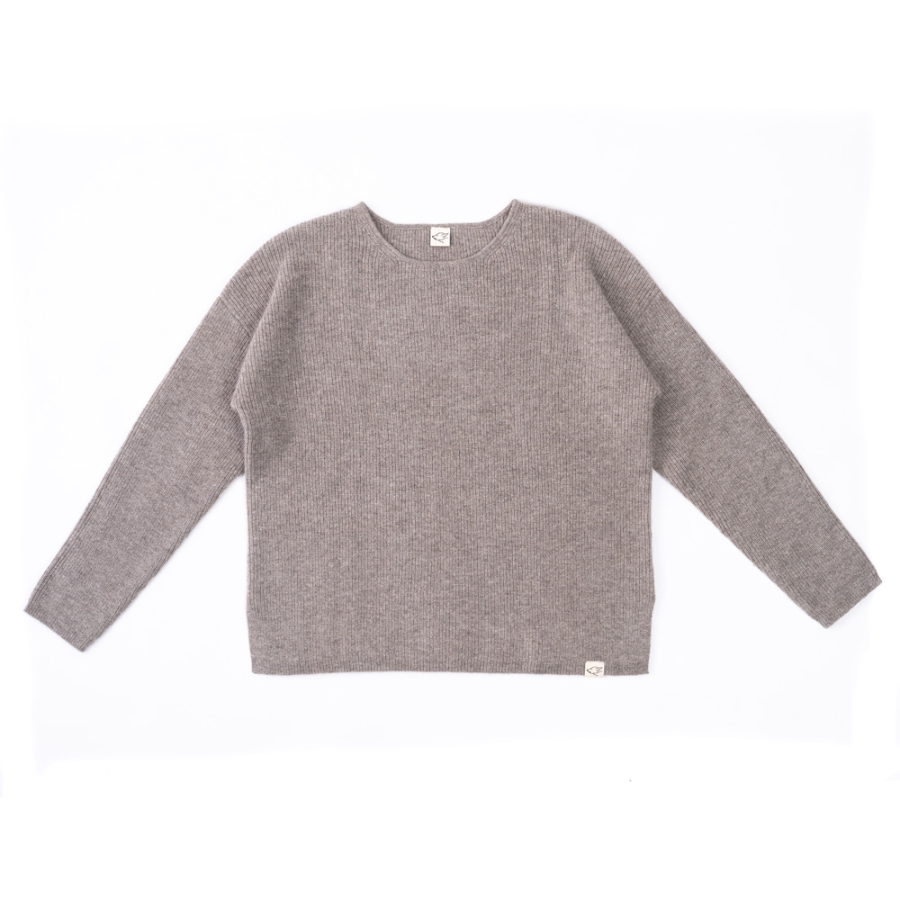 Loose Fit Pullover aus Yakwolle, grau