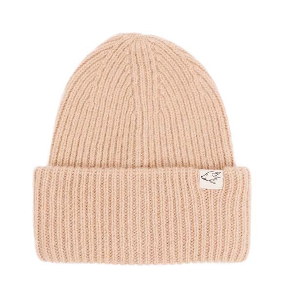 Big Beanie aus Kamelwolle, beige