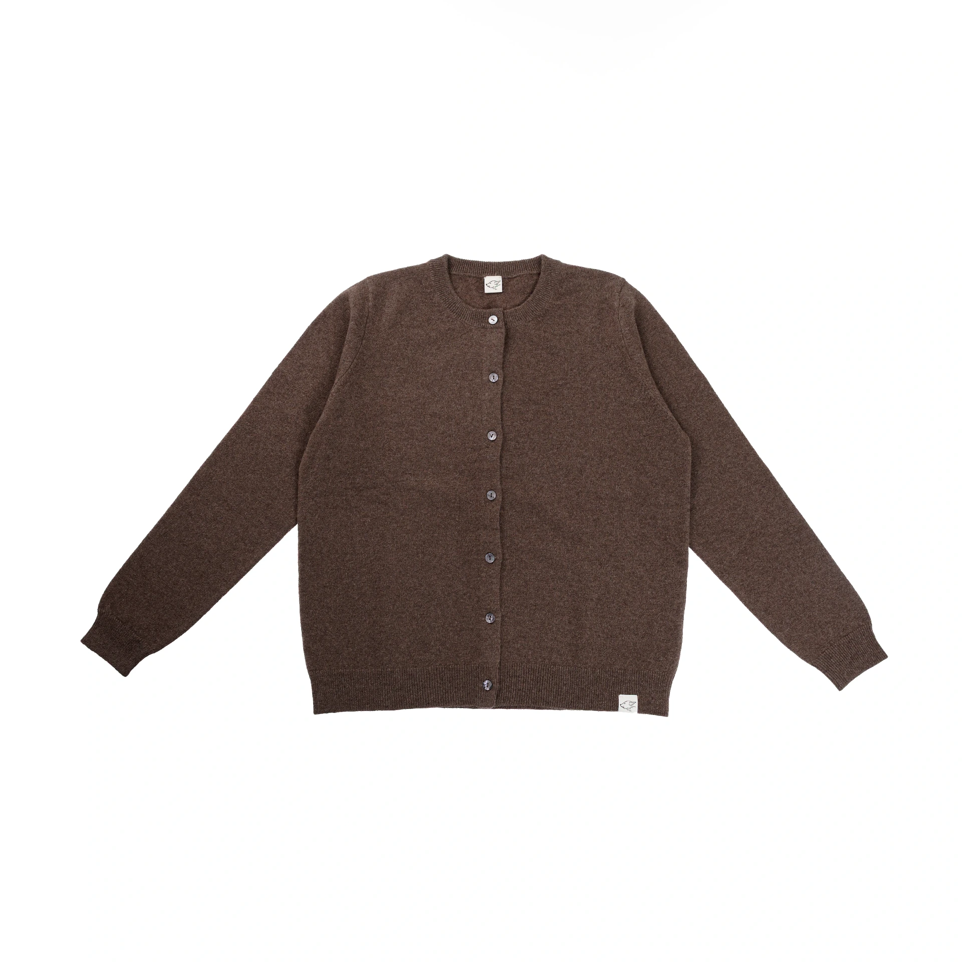 Cardigan made from yak wool, yak brown