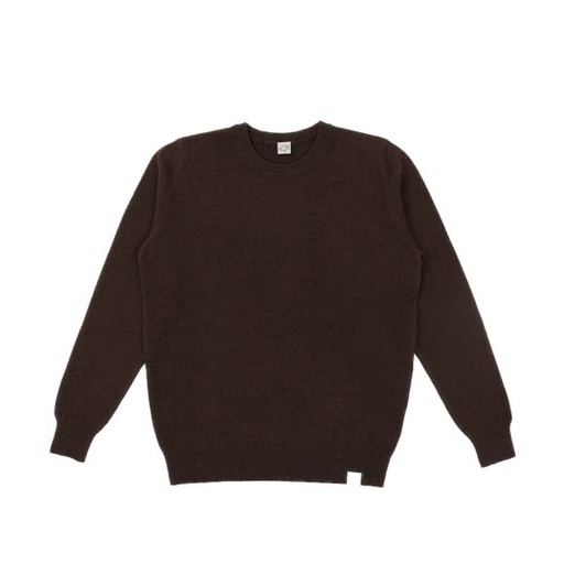 Slim Fit Pullover aus Yakwolle, dunkelbraun