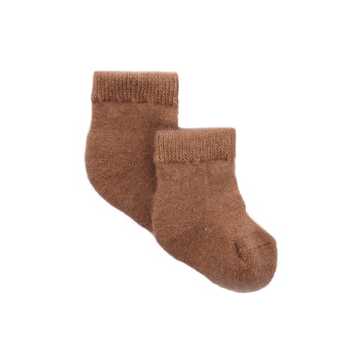 Baby socks made of camel wool, brown