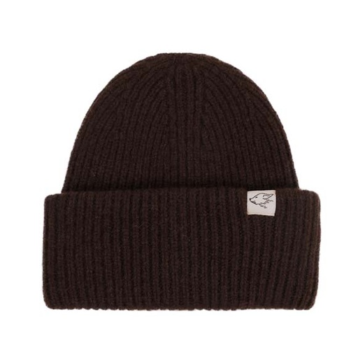 Big yak wool beanie, dark brown
